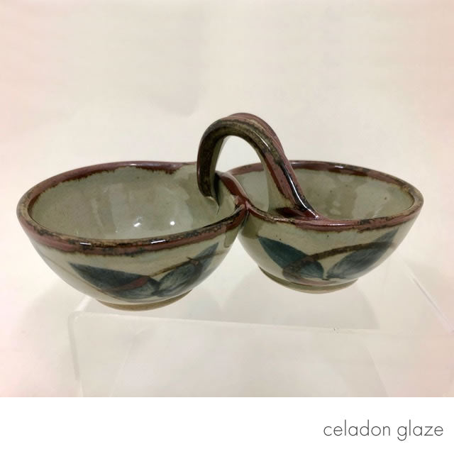 double bowl celadon glaze