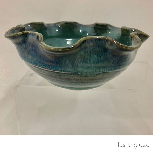 fluted bowl lustre glaze