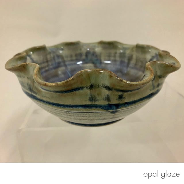 fluted bowl opal glaze