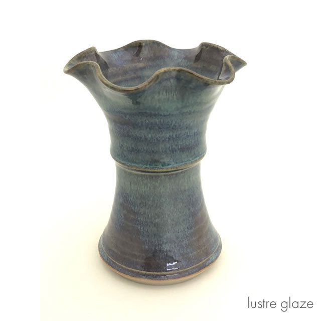 Stem fluted vase