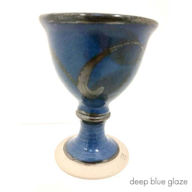 goblet deep blue glaze