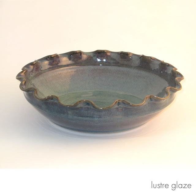 Large fluted bowl lustre glaze