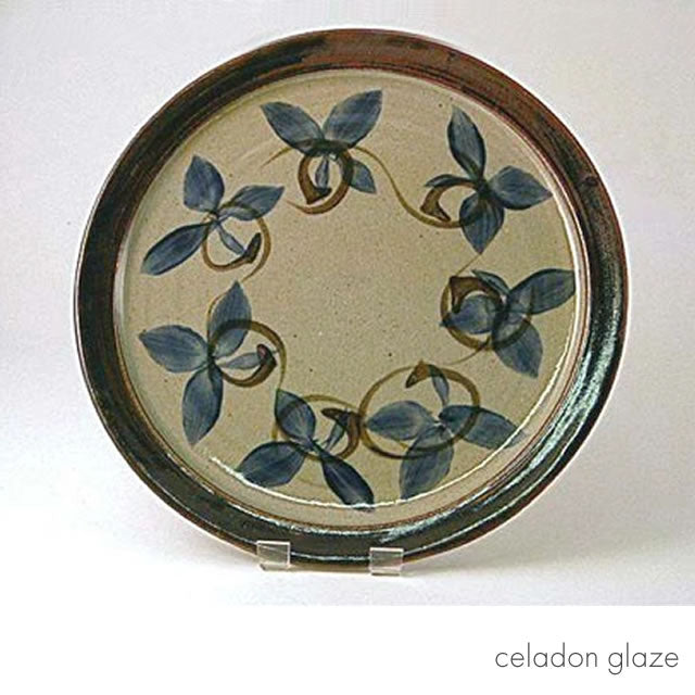 large plate celadon glaze
