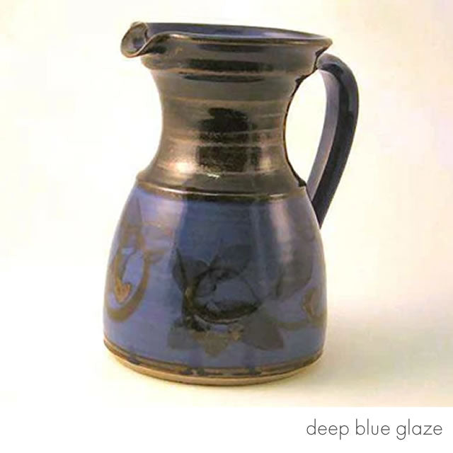 large straight jug deep blue