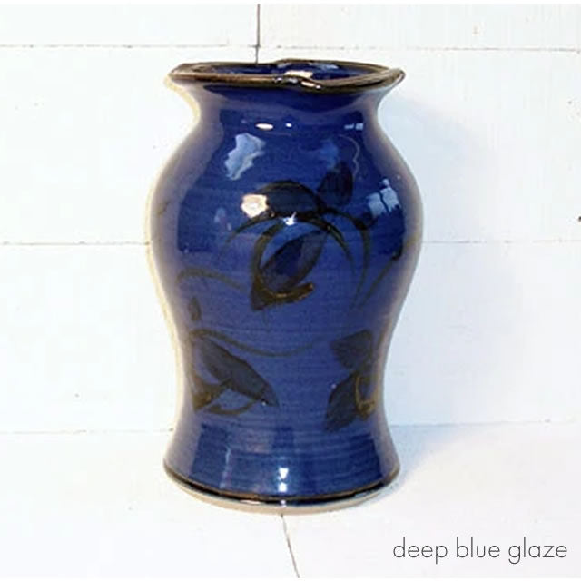 large vase deep blue